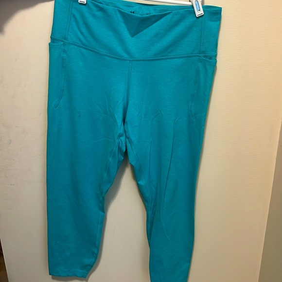 Athleisure UnderArmor Meridian Teal ankle leggings - Picture 1 of 2